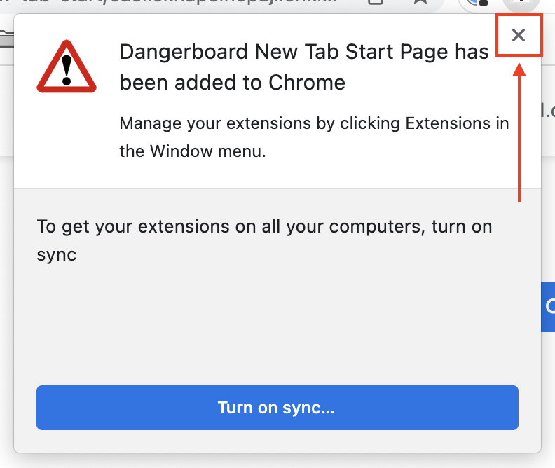 Prompt to sync extensions