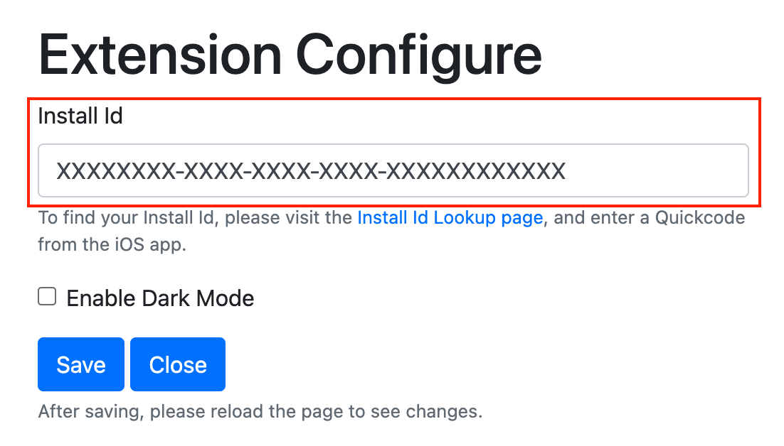 Confirmation change start page